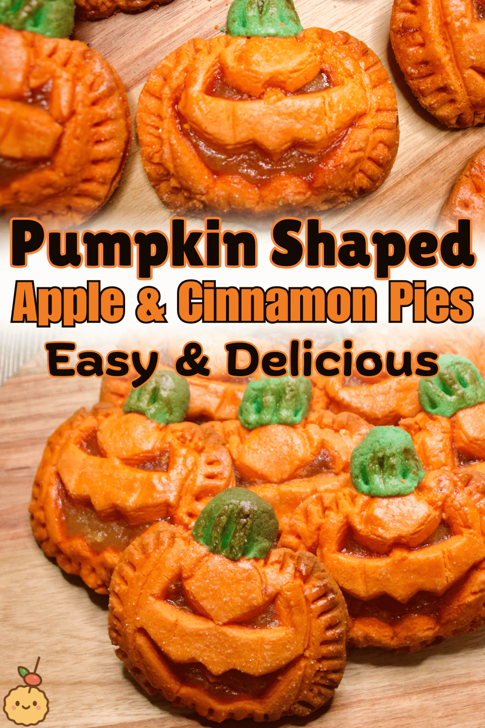 These pumpkin-shaped apple jam hand pies are the perfect easy Halloween appetizer! Flaky sweet pastry filled with homemade apple-cinnamon jam, baked to golden perfection, and decorated like mini Jack-o’-lanterns. A fun and festive treat that doubles as an appetizer for Halloween parties. If you’re looking for Halloween appetizer ideas or Halloween party food that’s cute, delicious, and easy to make ahead, these little apple pies are perfect for your spooky celebration! 